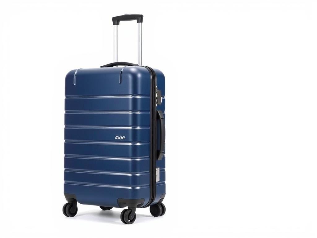 Away The Bigger Carry-On hardside suitcase in navy blue color Away The Bigger Carry-On hardside suitcase in navy blue color