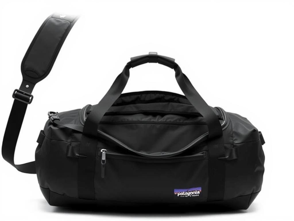Patagonia Black Hole Duffel bag in black color with backpack straps Patagonia Black Hole Duffel bag in black color with backpack straps