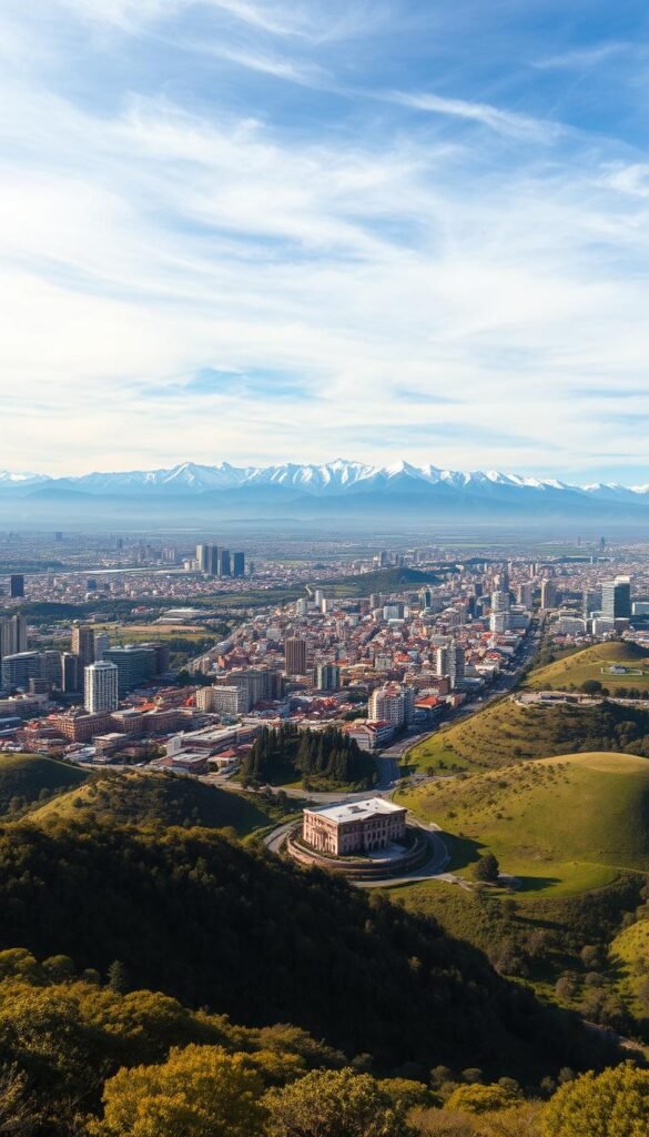 panoramic views of Santiago